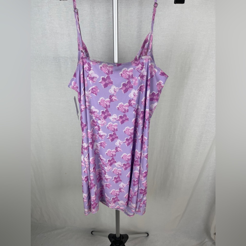 BP. Cowl Neck Purple & Pink Mesh Minidress Size XL (16) NWT - Picture 10 of 12